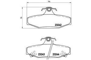 Klocki Hamulcowe Daewoo Musso 98- Tył Brembo