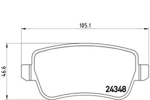 Klocki Hamulcowe Fiat Croma 05- Tył Brembo