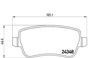 Klocki Hamulcowe Fiat Croma 05- Tył Brembo