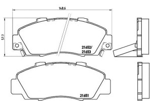 Klocki Hamulcowe Honda Accord 93-98 Brembo