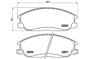 Klocki Hamulcowe Hyundai Santa Fe 01-06 Przód Brem