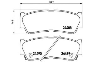 Klocki Hamulcowe Hyundai Santa Fe 06- Tył Brembo