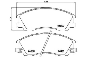 Klocki Hamulcowe Hyundai Terracan 01- Brembo