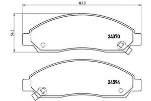 Klocki Hamulcowe Isuzu D-max 02-08 Przód Brembo