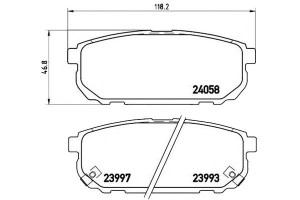 Klocki Hamulcowe Kia Sorento 02- Tył Brembo