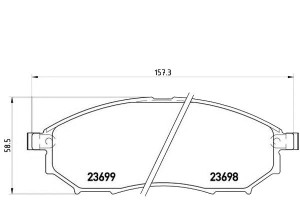Klocki Hamulcowe Nissan Navara 07.05- Brembo