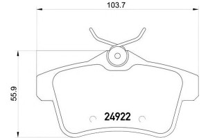 Klocki Hamulcowe Peugeot 3008 09- Tył Brembo