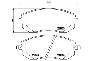 Klocki Hamulcowe Subaru Forester 02-08 Przód Bremb