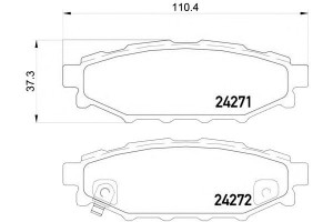 Klocki Hamulcowe Subaru Legacy 03- Tył Brembo