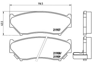 Klocki Hamulcowe Suzuki Vitara 94-05 Brembo