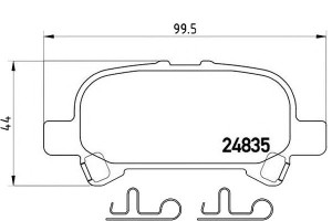 Klocki Hamulcowe Toyota Avalon 04-07 Tył Brembo
