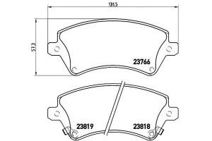 Klocki Hamulcowe Toyota Corolla 02-06 Brembo