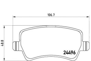 Klocki Hamulcowe Volvo S80 Ii 06- Tył Brembo