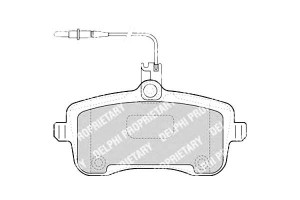 Klocki Hamulcowe Peugeot 407 1.6d-3.0d 03.04- Delp