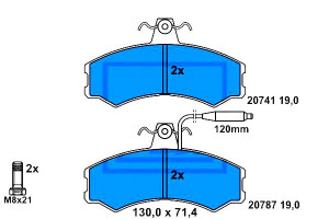 Klocki Hamulcowe Alfa Romeo Ar 6 Citroen C25 Fiat