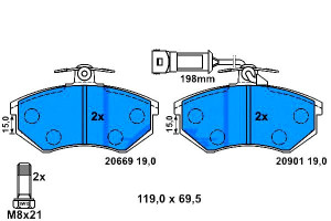 Klocki Hamulcowe Audi 100 200 80 Quattro Chery A3