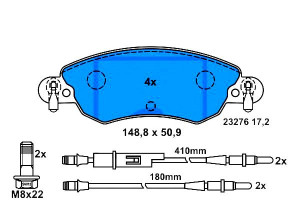 Klocki Hamulcowe Citroen C5 I C5 Ii 1.8 03.01- Ate