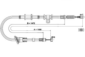 Linka Hamulca Ręcznego Mitsubishi Carisma 1.3-1.9d
