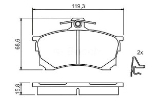 Klocki Hamulcowe Mitsubishi P. Bosch