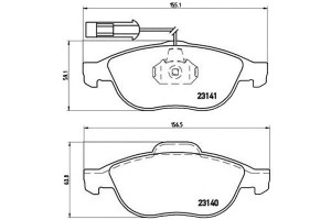 Klocki Hamulcowe Alfa Romeo 156 2.0-2.5 97- Brembo