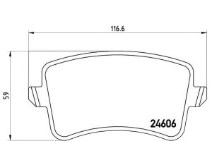 Klocki Hamulcowe Audi A4 (b8) 07- Tył Brembo