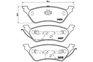 Klocki Hamulcowe Chrysler Voyager 01- Tył Brembo