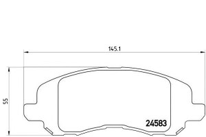 Klocki Hamulcowe Dodge Caliber 06- Przód Brembo