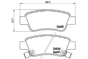Klocki Hamulcowe Honda Cr-v Iii 07- Tył Brembo