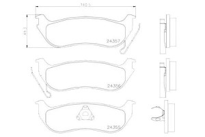 Klocki Hamulcowe Jeep Cherokee 01-08 Tył Brembo