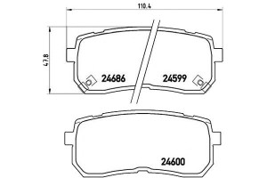 Klocki Hamulcowe Kia Carnival 06- Tył Brembo