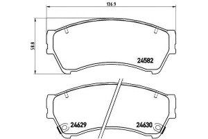 Klocki Hamulcowe Mazda 6 07- Przód Brembo