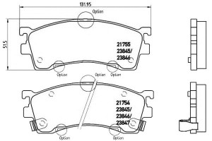 Klocki Hamulcowe Mazda 626 91-99 Brembo