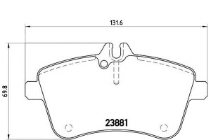 Klocki Hamulcowe Mercedes W245 B-klasa 04-11 Bremb