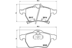 Klocki Hamulcowe Saab 9-3 98- 9-5 97- Brembo