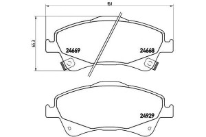 Klocki Hamulcowe Toyota Avensis 09- Przód Brembo