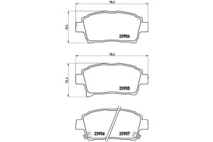 Klocki Hamulcowe Toyota Corolla 02-06 Przód Brembo
