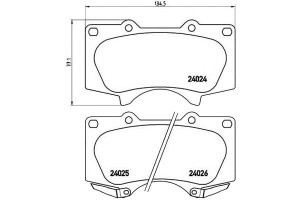 Klocki Hamulcowe Toyota Landcruiser 02- 3.0 D-4d B