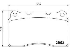 Klocki Hamulcowe Volvo S60 R 2.5t Awd 03- Brembo