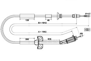 Linka Hamulca Ręcznego Volvo S80 I 2.0-3.0 05.98-0