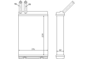 Nagrzewnica (239x176x42) Volvo 740 760 780 940 940