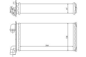 Nagrzewnica (264x134x47) Bmw 3 (e30) Z1 1.6-2.7 09