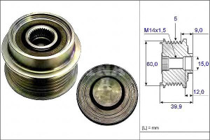 Koło Pasowe Alternatora Toyota Yaris 1.4d 10.01-09