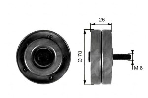Rolka Prowadząca Pasek Mini (r50 R53) (r52) 1.6 03