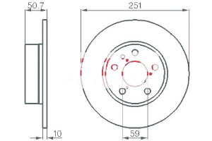 Tarcze Hamulcowe 2szt Alfa Romeo 156 97-02 Tył Kam