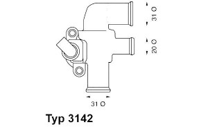 Termostat Mercedes M160 90c Smart Wahler