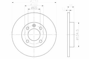 Tarcze Hamulcowe 2szt Vw Przód 12mm Golf Passat A8