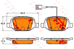 Klocki Hamulcowe Fiat Tył Linea 1,6 D Multijet 09-