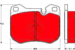 Klocki Hamulcowe Porsche Przód 924 928 944 2,0-4,5