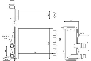 Nagrzewnica (180x157x42) Nissan Primastar Opel Viv