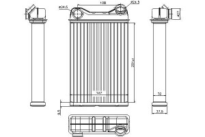 Nagrzewnica (202x148x35) Fiat Punto Zastava 10 1.2